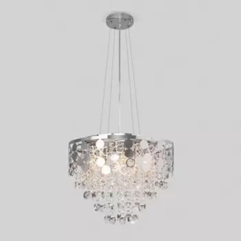 Люстра Eurosvet Подвесная Lianna 10114/8 хром/прозрачный хрусталь Strotskis