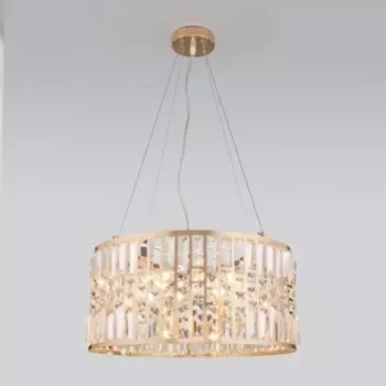 Люстра Eurosvet Подвесная Lory 10116/5 золото/прозрачный хрусталь Strotskis