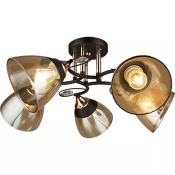 Люстра Imex потолочная 5*60Вт E27 MD.3807-5-S BK+FGD