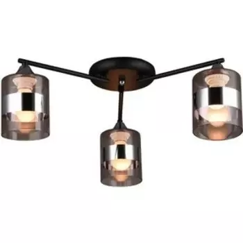 Люстра потолочная Imex MD.0877-3-S BK+CH 3*60Вт E27