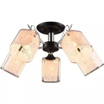 Люстра потолочная Imex MD.1087-5-S BK+CH 5*60Вт E27