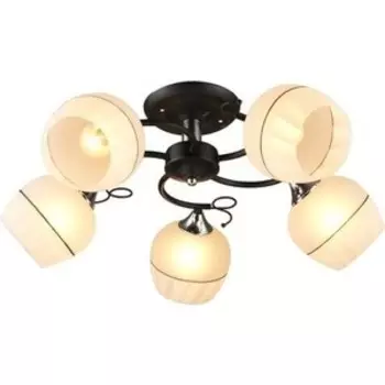 Люстра потолочная Imex MD.3314-5-S BK+CH 5*60Вт E27