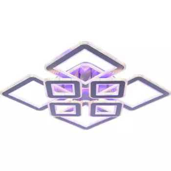 Люстра светодиодная Profit Light 8009/4+4 NKL A 254W+200W BL+YL