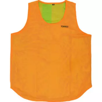 Манишка Torres детская двухсторонняя, арт. TR12149O/G, р. Jr, тренировочная, полиэстер, оранж-зелен