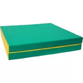 Мат КМС № 10 (100 x 150 x 10) складной зелёно-жёлтый