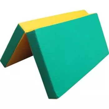 Мат КМС № 3 (100 х 100 х 10) складной зелёно/жёлтый