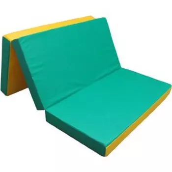 Мат КМС № 4 (100 х 150 х 10) складной зелёно/жёлтый