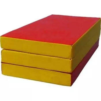 Мат КМС № 4 (100x150x10 см) красный/жёлтый складной