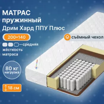 Матрас Капризун Дрим Хард ППУ Плюс 200x140
