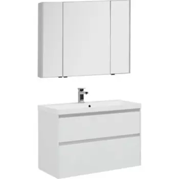 Мебель для ванной Aquanet Гласс 100 белая