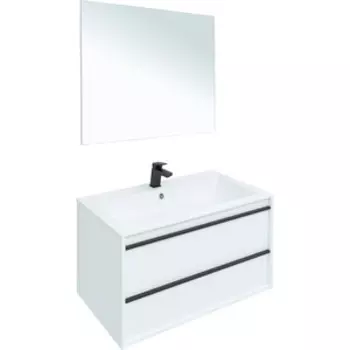 Мебель для ванной Aquanet Lino 90 белая матовая