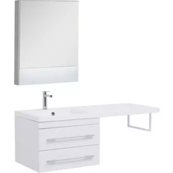Мебель для ванной Aquanet Нота 120 (58) левая, белая
