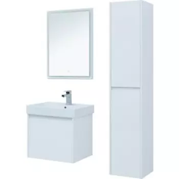 Мебель для ванной Aquanet Nova 60 c ножками, 2 ящика, белый глянец