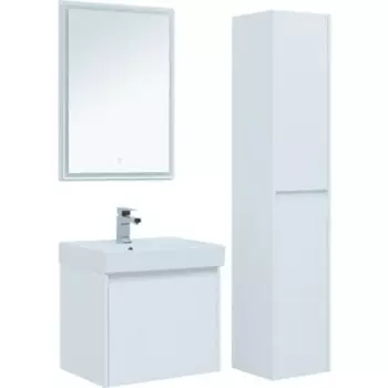 Мебель для ванной Aquanet Nova Lite 60 один ящик, белый глянец
