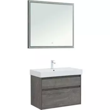 Мебель для ванной Aquanet Nova Lite 85 два ящика, дуб рошелье