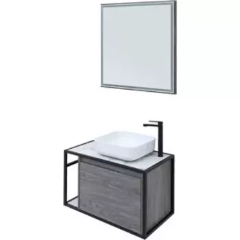 Мебель для ванной Aquanet Nova Lite Loft 75 правая, дуб рошелье