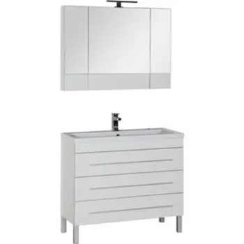 Мебель для ванной Aquanet Верона 100 три ящика, белый