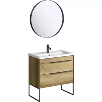 Мебель для ванной Aqwella Fargo 60 напольная, дуб балтийский