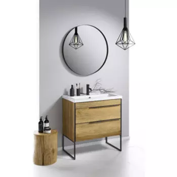 Мебель для ванной Aqwella Fargo 80 напольная, дуб балтийский