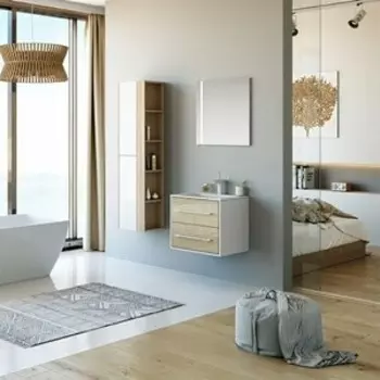 Мебель для ванной Aqwella Майами 60x45 дуб сонома/белый