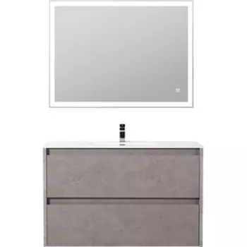 Мебель для ванной BelBagno Kraft 100 два ящика, Cemento Grigio