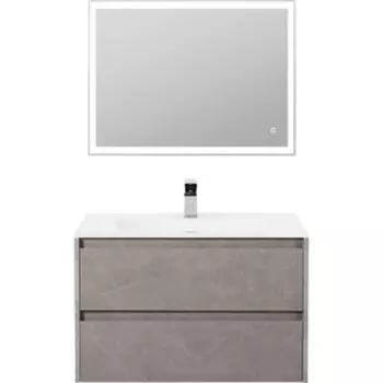 Мебель для ванной BelBagno Kraft 90 два ящика, Cemento Grigio