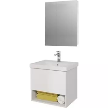 Мебель для ванной Dreja Perfecto 60 с ящиком, белый глянец