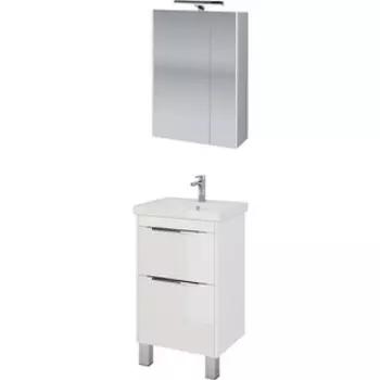 Мебель для ванной Dreja Prime 60 напольная, с ящиками, белый глянец