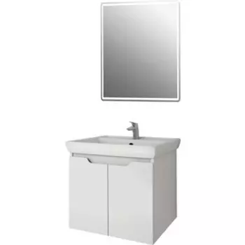 Мебель для ванной Dreja Q 60 с дверцами, белый глянец