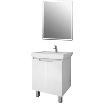 Мебель для ванной Dreja Q Plus 60 с дверцами, белый глянец