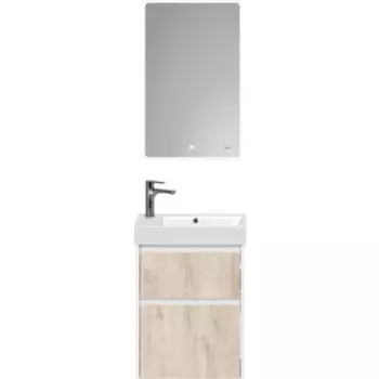 Мебель для ванной Dreja Slim 55х33 белый глянец/дуб кантри