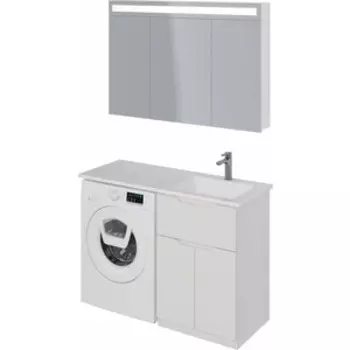 Мебель для ванной Dreja Vega 60 (120) правая, белый глянец