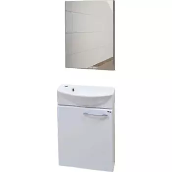 Мебель для ванной Emmy Мия 46х22 левая, с ручкой хром, белая