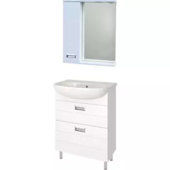 Мебель для ванной Emmy Монтана 60х47 два ящика, белая