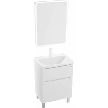 Мебель для ванной Grossman Адель 60х45 напольная, два ящика, белая