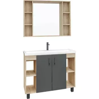 Мебель для ванной Grossman Флай 100х45 Фостер 100, серый/дуб сонома