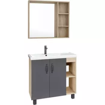 Мебель для ванной Grossman Флай 80х43 Фостер 80, серый/дуб сонома