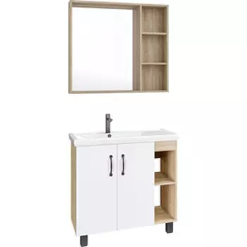 Мебель для ванной Grossman Флай 80х43 Фостер 80, белый/дуб сонома