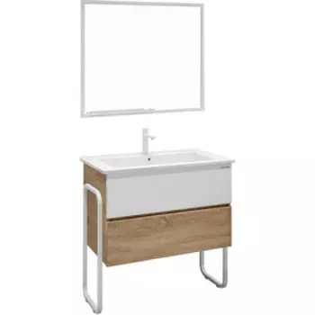 Мебель для ванной Grossman Солис 85х47 дуб сонома/белая