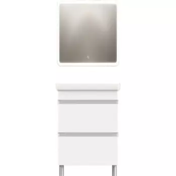 Мебель для ванной Orange Topline-Lyon 60 напольная, белый глянец