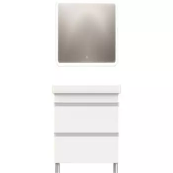 Мебель для ванной Orange Topline-Lyon 70 напольная, белый глянец