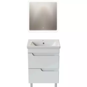 Мебель для ванной Orange Topline-Milano 60 напольная, белый глянец