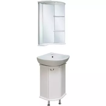 Мебель для ванной Runo Браво 39х39 угловая, белая