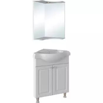 Мебель для ванной Runo Классик 65х51 угловая, белая
