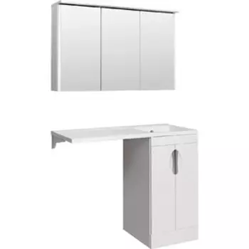 Мебель для ванной Runo Лира 45х48 (105) левое крыло, белая