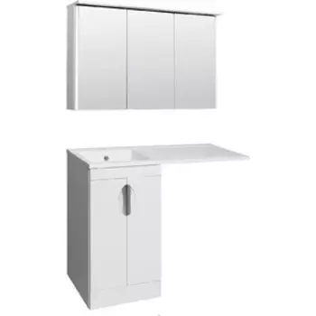 Мебель для ванной Runo Лира 45х48 (105) правое крыло, белая