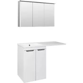 Мебель для ванной Runo Лира 60х48 (120) правое крыло, белая