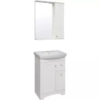 Мебель для ванной Runo Мерида 55х40 белая