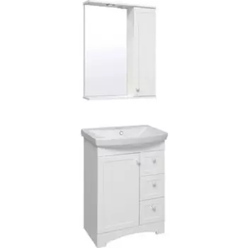 Мебель для ванной Runo Мерида 61х42 белая