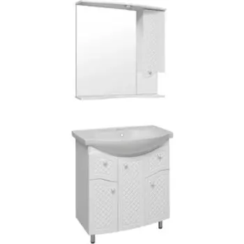 Мебель для ванной Runo Милано 76х45 белая